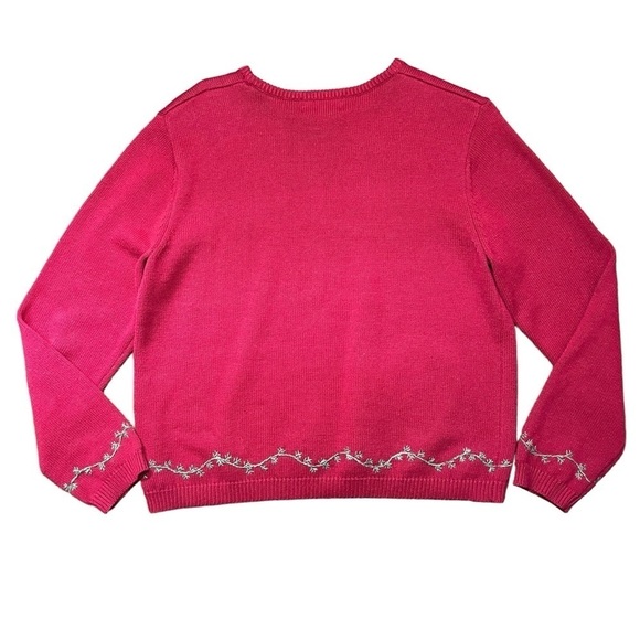 Woolrich Embroidered Sleigh Wool/Cotton Blend Christmas Holiday Sweater MP - Picture 2 of 10